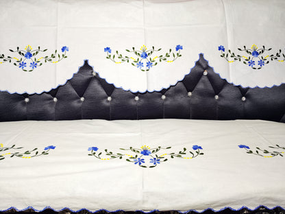 Hand Embroidered Sofa Cover (3+1+1 Seater)