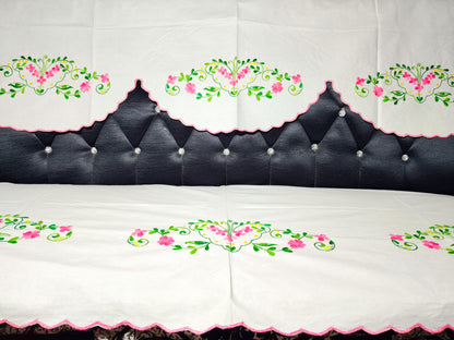 Hand Embroidered Sofa Cover (3+1+1 Seater)
