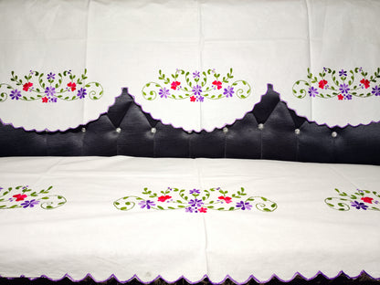 Hand Embroidered Sofa Cover (3+1+1 Seater)