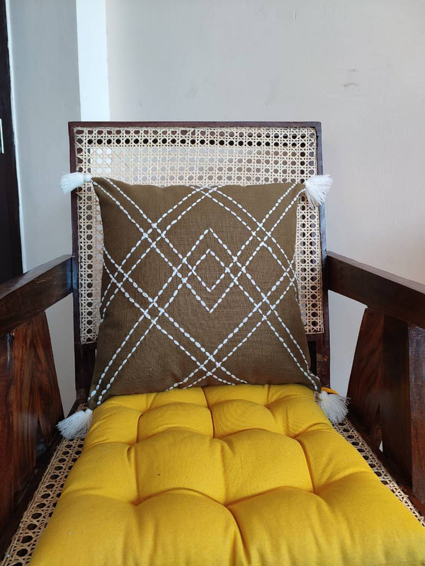 Chikonwala's Kantha Work Cushion Covers(Set of 2 || 40x40 cm)