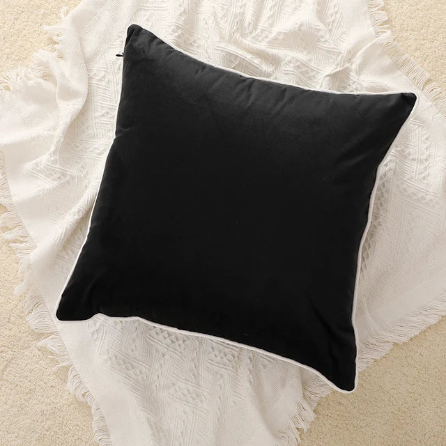 Chikonwala's Premium Velvet Plain Black Cushion Covers