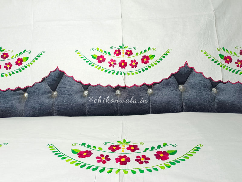 Hand Embroidered Sofa Cover (3+1+1 Seater)