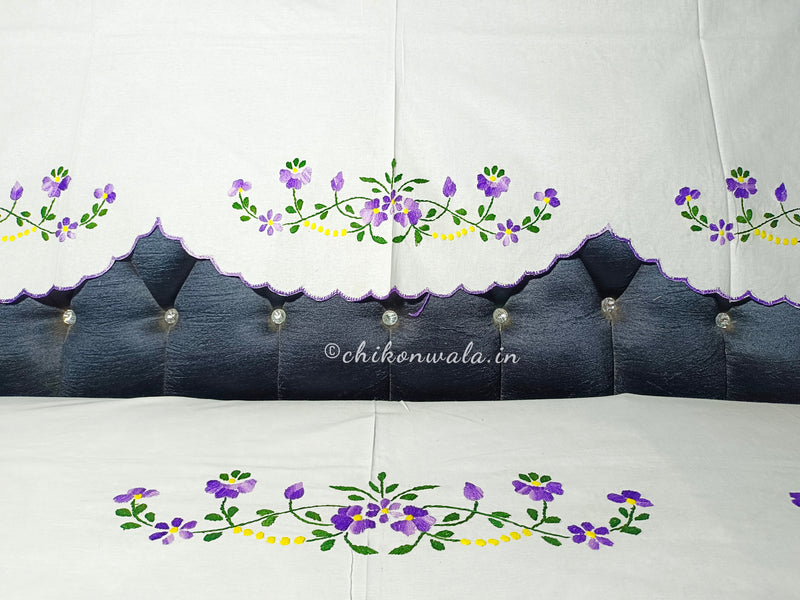 Hand Embroidered Sofa Cover (3+1+1 Seater)