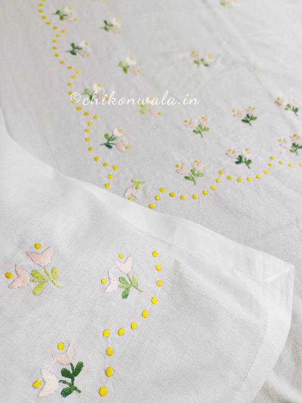 Chikonwala's Hand Embroidered Pure Cotton Bedsheet