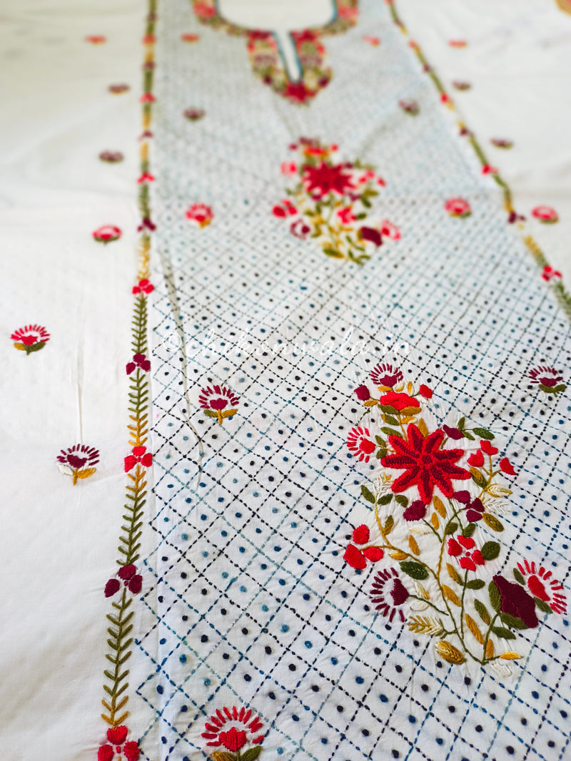 Chikonwala's Exclusive Hand Embroidered Fulkari Dress