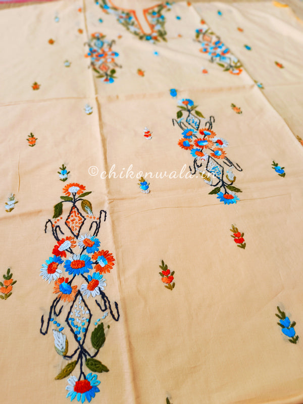 Chikonwala's Exclusive Hand Embroidered Fulkari Dress