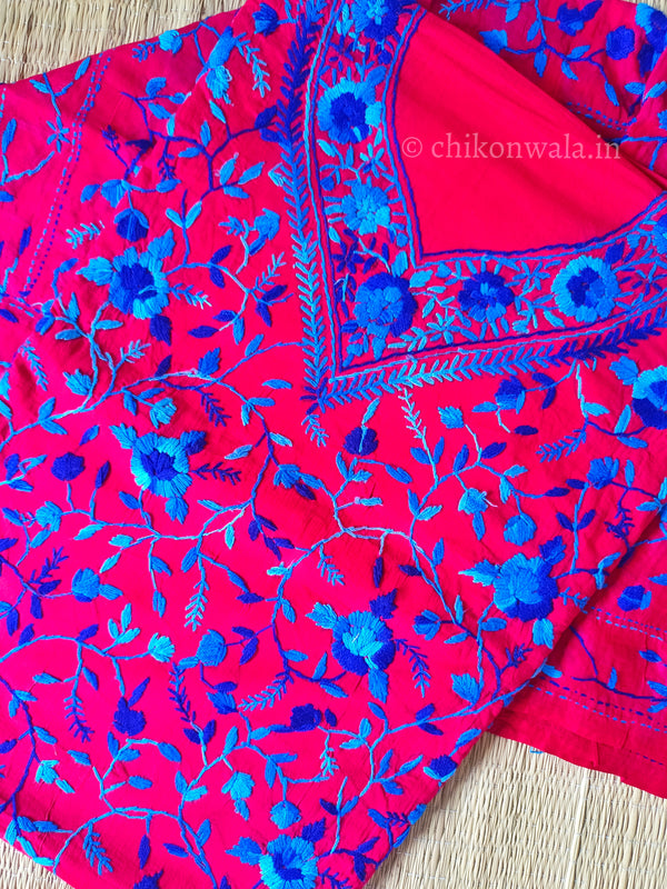 Chikonwala's Exclusive Hand Embroidered Fulkari Dress