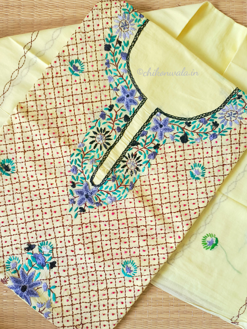 Chikonwala's Exclusive Hand Embroidered Fulkari Dress