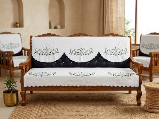 Hand Embroidered Sofa Cover (3+1+1 Seater)