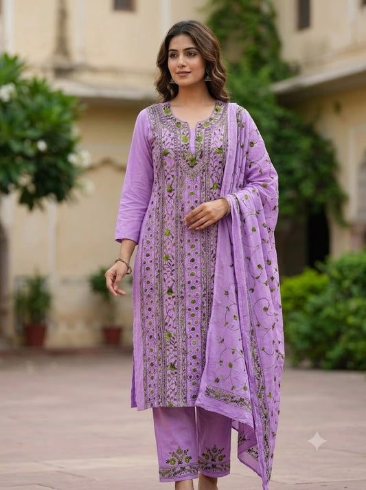 Chikonwala's Exclusive Hand Embroidered Fulkari Dress