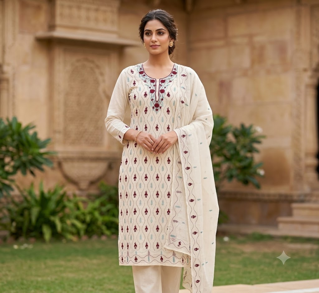 Chikonwala's Exclusive Hand Embroidered PARSI BEADING Dress