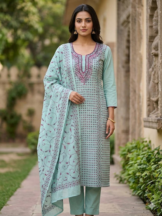 Chikonwala's Exclusive Hand Embroidered Fulkari Dress