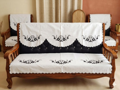 Hand Embroidered Sofa Cover (3+1+1 Seater)