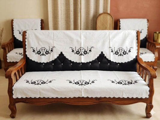 Hand Embroidered Sofa Cover (3+1+1 Seater)