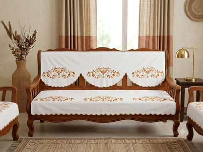 Hand Embroidered Sofa Cover (3+1+1 Seater)