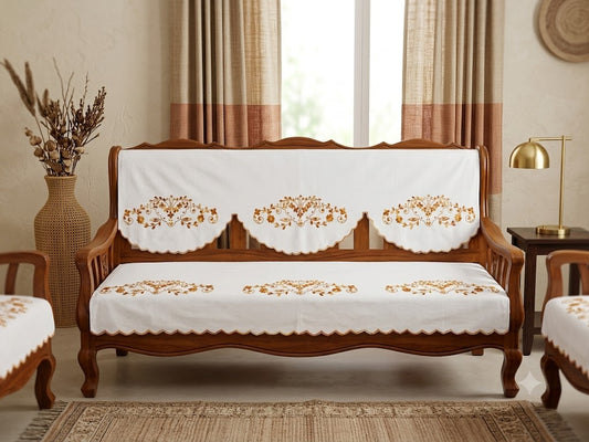 Hand Embroidered Sofa Cover (3+1+1 Seater)
