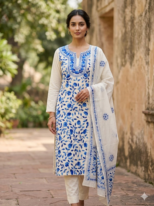 Chikonwala's Exclusive Hand Embroidered Fulkari Dress