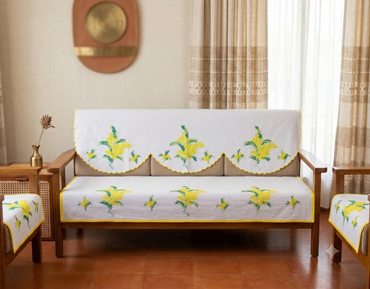 Hand Embroidered Sofa Cover (3+1+1 Seater)