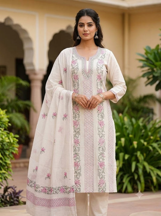 Chikonwala's Exclusive Hand Embroidered Bedding Kantha Dress