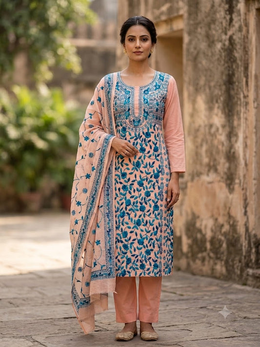 Chikonwala's Exclusive Hand Embroidered Fulkari Dress