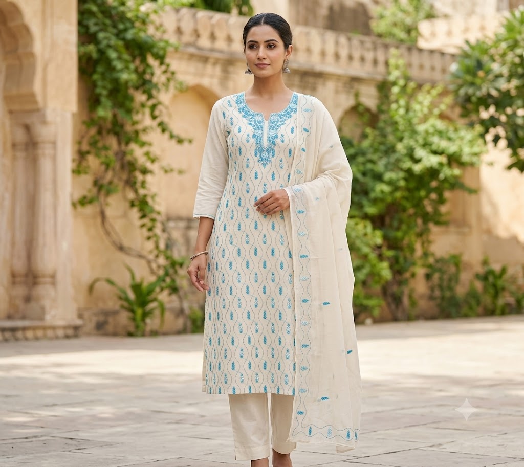 Chikonwala's Exclusive Hand Embroidered PARSI BEADING Dress