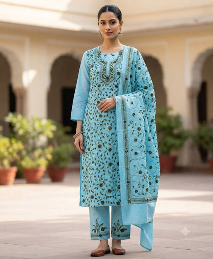 Chikonwala's Exclusive Hand Embroidered Fulkari Dress