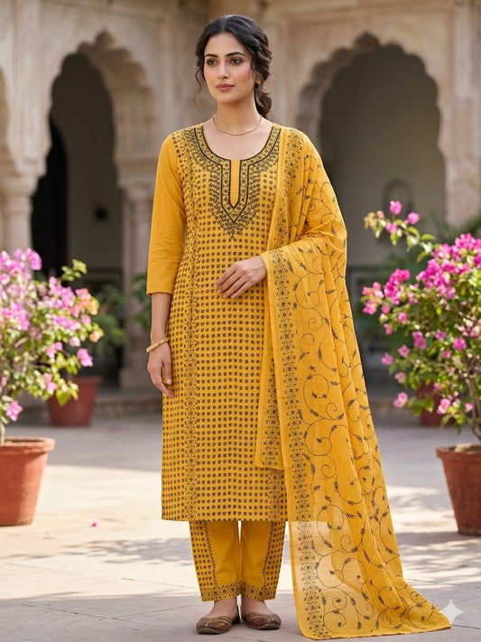 Chikonwala's Exclusive Hand Embroidered Fulkari Dress