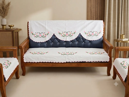 Hand Embroidered Sofa Cover (3+1+1 Seater)