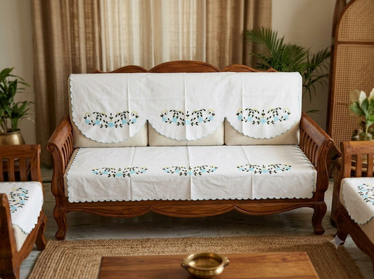 Hand Embroidered Sofa Cover (3+1+1 Seater)