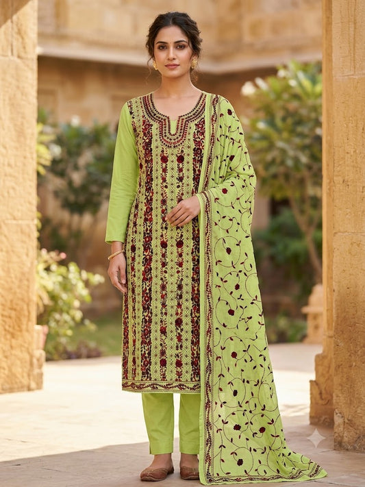 Chikonwala's Exclusive Hand Embroidered Fulkari Dress