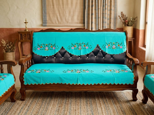 Hand Embroidered Sofa Cover (3+1+1 Seater)
