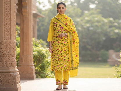 Chikonwala's Exclusive Hand Embroidered Fulkari Dress