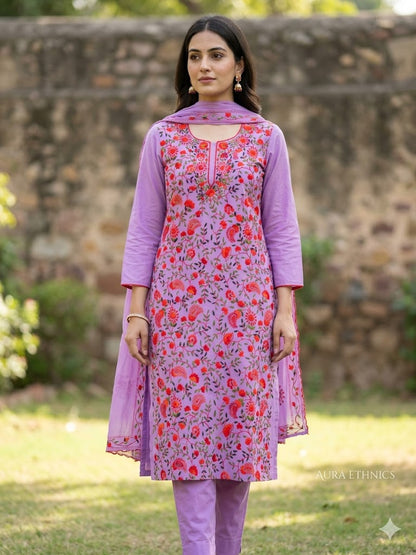 Chikonwala's Exclusive Hand Embroidered Fulkari Dress