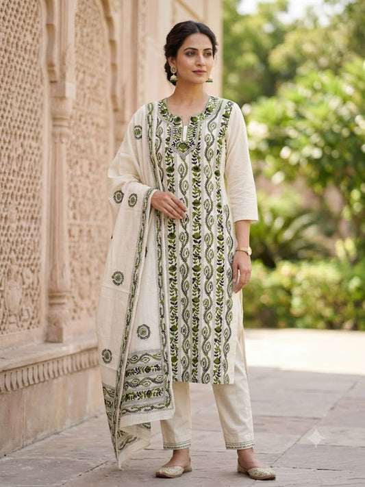 Chikonwala's Exclusive Hand Embroidered Fulkari Dress