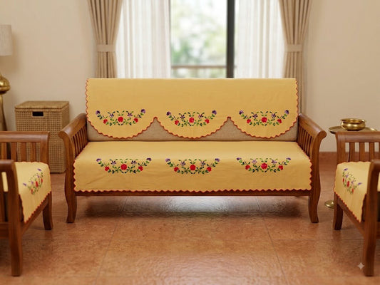 Hand Embroidered Sofa Cover (3+1+1 Seater)