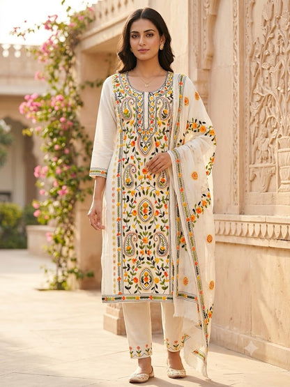 Chikonwala's Exclusive Hand Embroidered Fulkari Dress
