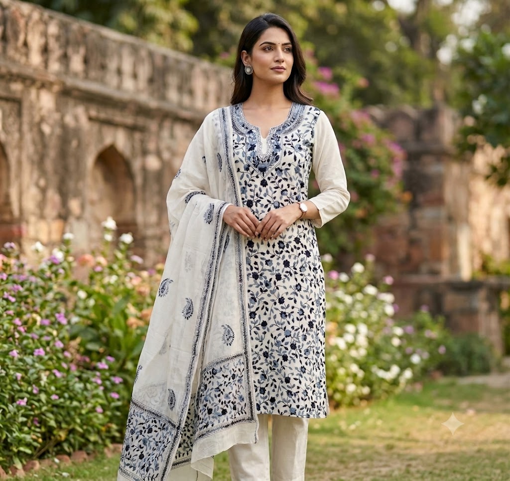 Chikonwala's Exclusive Hand Embroidered Fulkari Dress