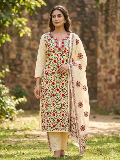 Chikonwala's Exclusive Hand Embroidered Fulkari Dress