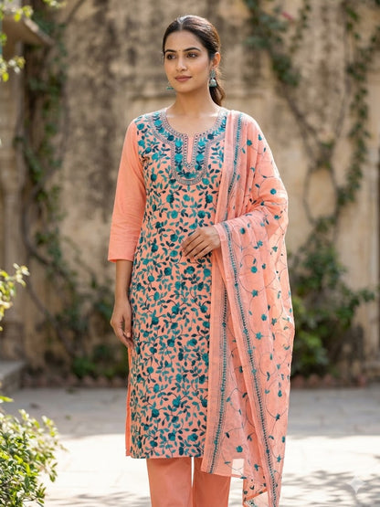 Chikonwala's Exclusive Hand Embroidered Fulkari Dress