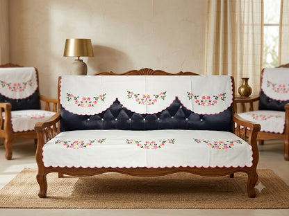 Hand Embroidered Sofa Cover (3+1+1 Seater)