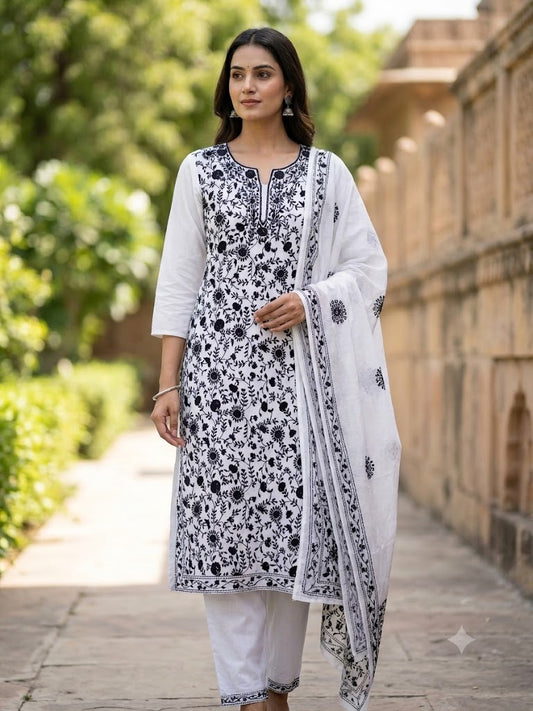 Chikonwala's Exclusive Hand Embroidered Fulkari Dress