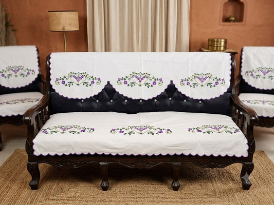 Hand Embroidered Sofa Cover (3+1+1 Seater)