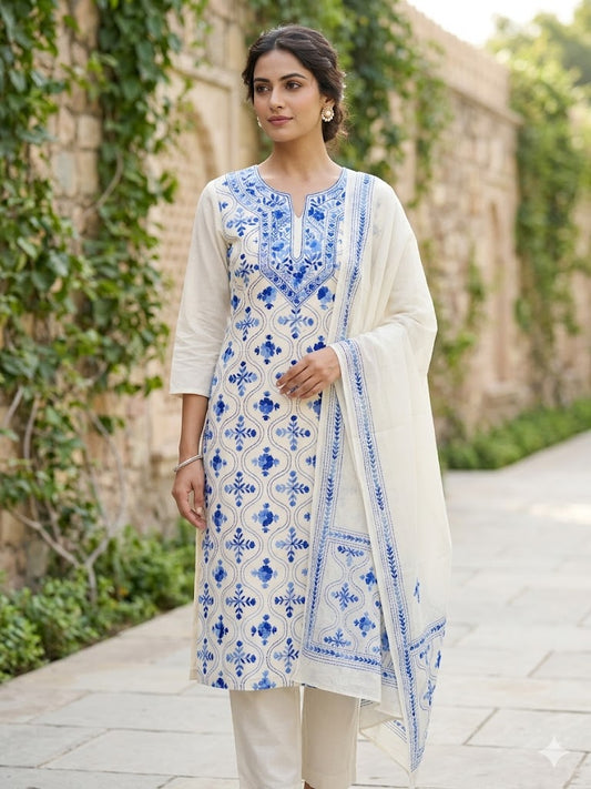 Chikonwala's Exclusive Hand Embroidered Fulkari Dress