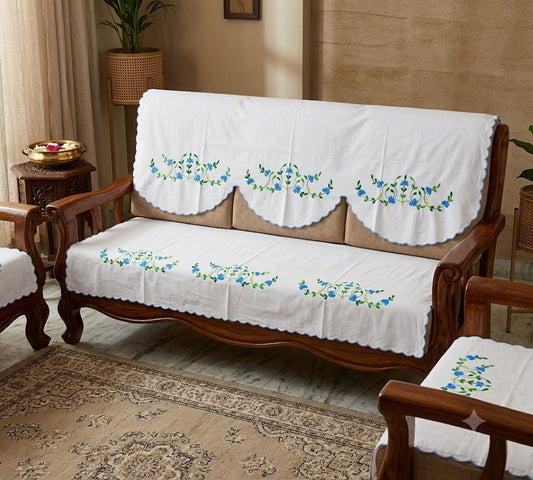 Hand Embroidered Sofa Cover (3+1+1 Seater)