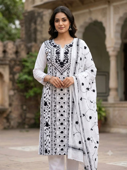 Chikonwala's Exclusive Hand Embroidered Fulkari Dress