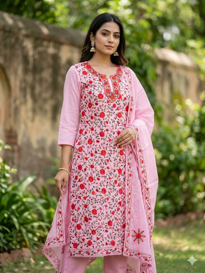 Chikonwala's Exclusive Hand Embroidered Fulkari Dress