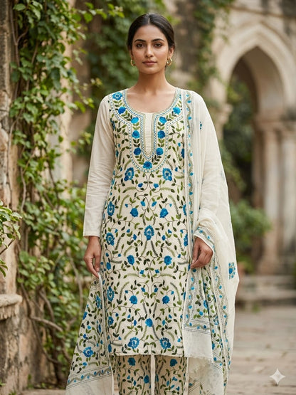 Chikonwala's Exclusive Hand Embroidered Fulkari Dress