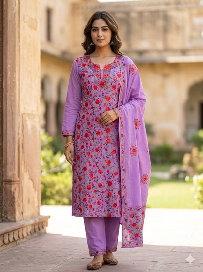 Chikonwala's Exclusive Hand Embroidered Fulkari Dress