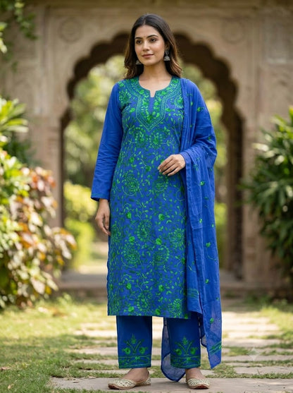 Chikonwala's Exclusive Hand Embroidered Fulkari Dress