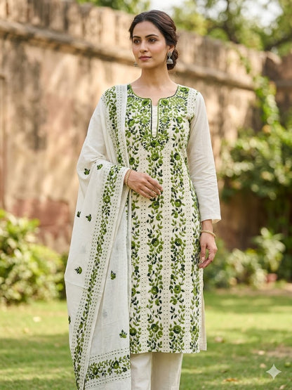 Chikonwala's Exclusive Hand Embroidered Fulkari Dress